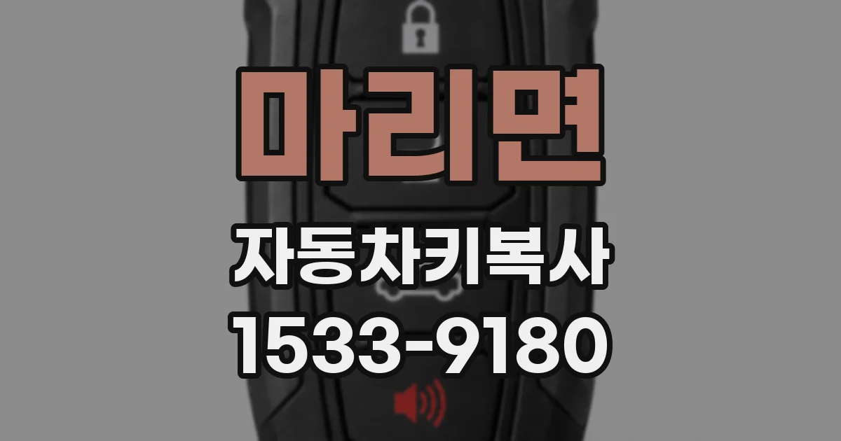 마리면 자동차키복사