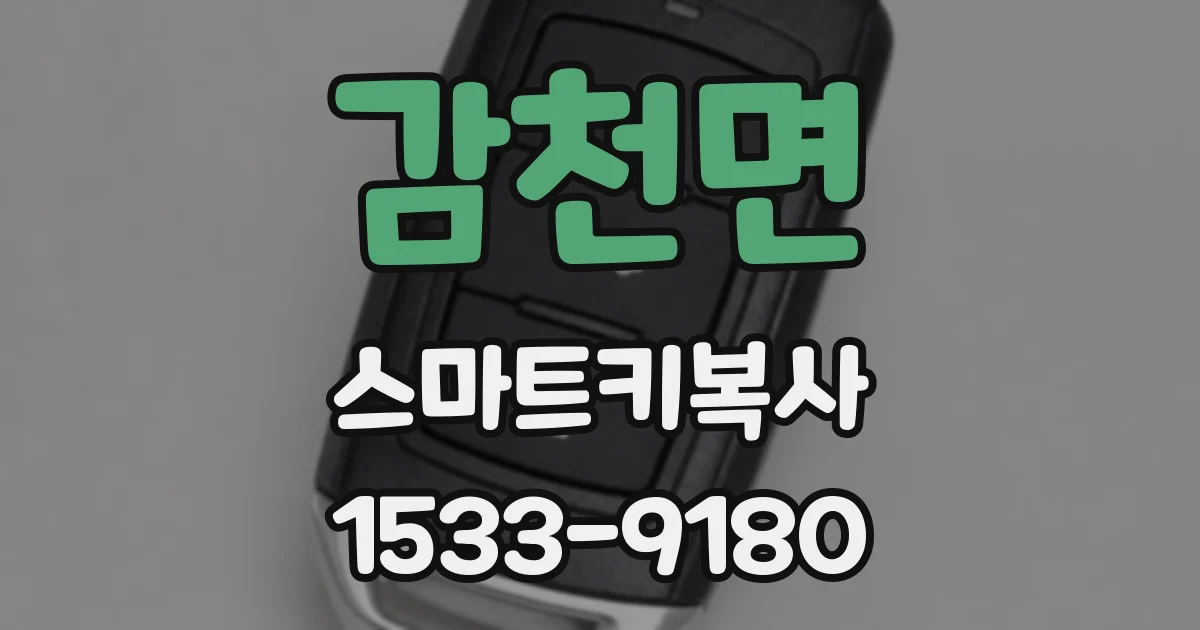 감천면 스마트키복사