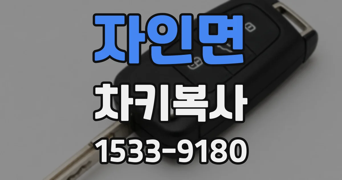 자인면 차키복사