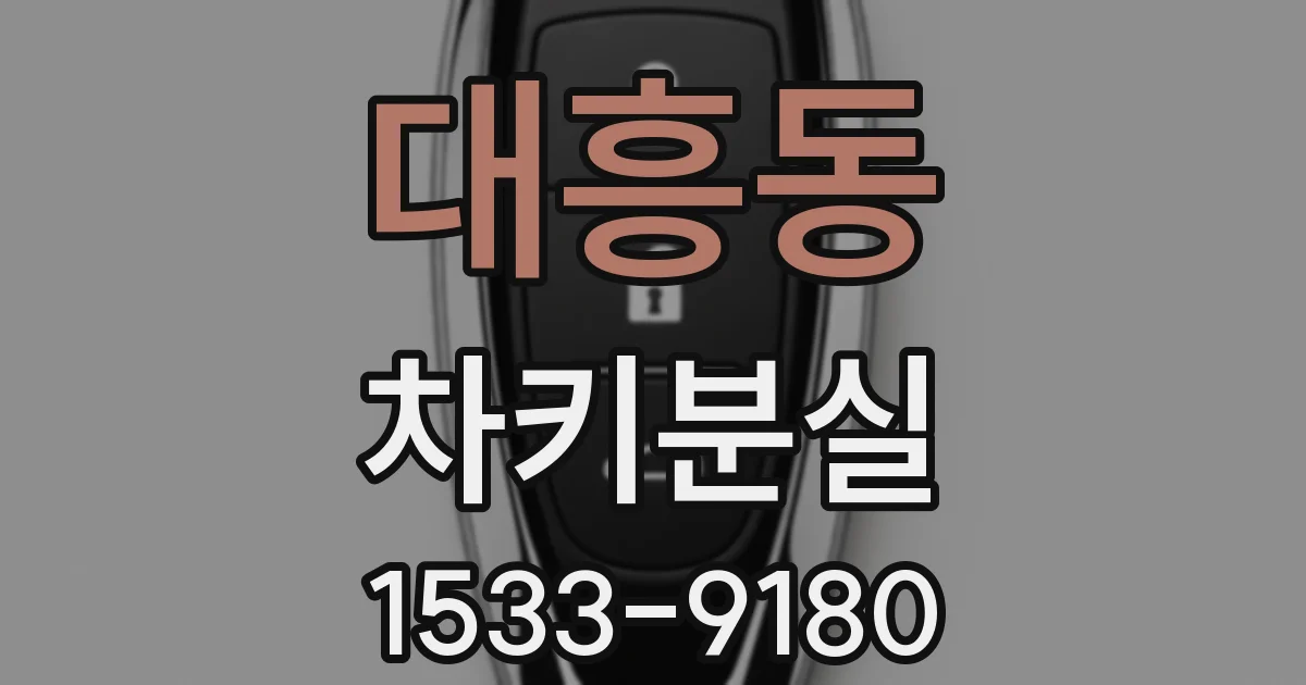 대흥동 차키분실