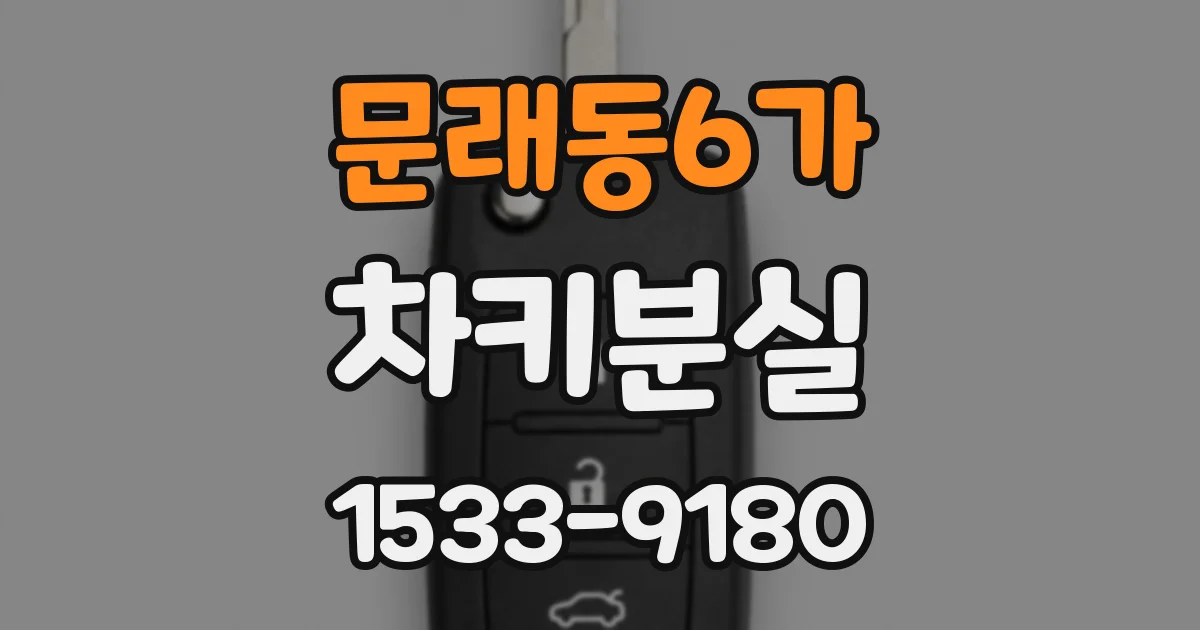 문래동6가 차키분실