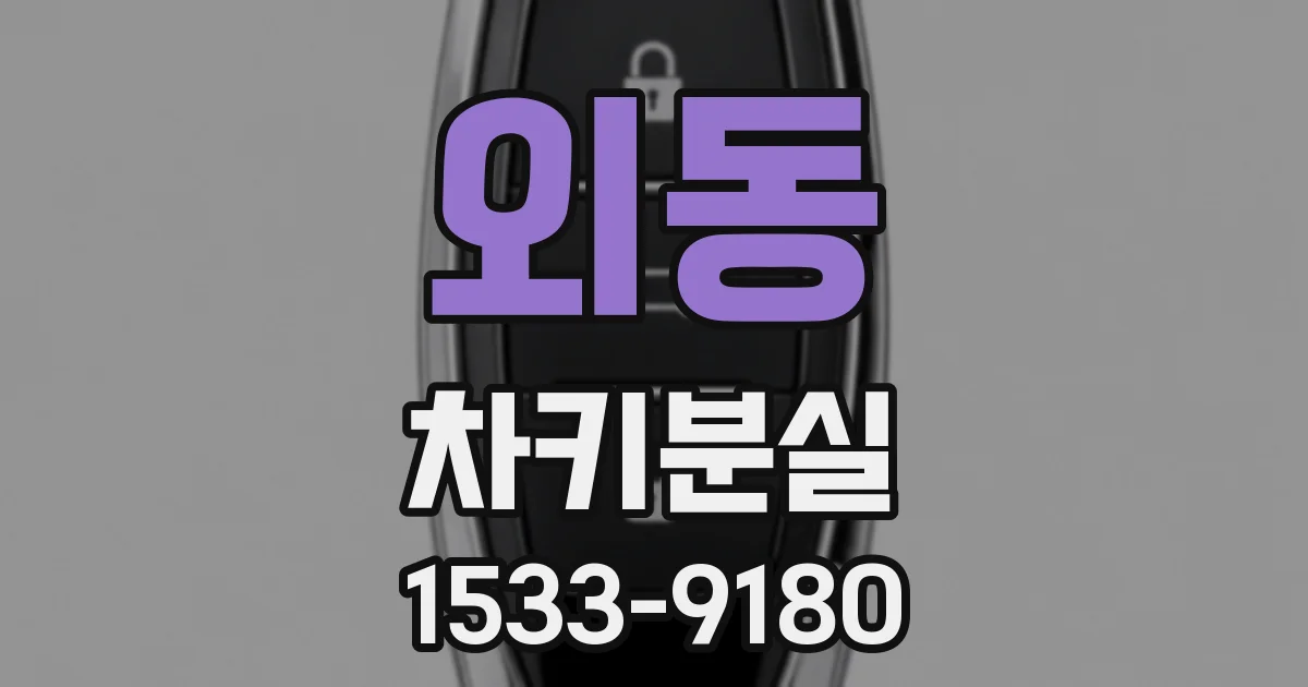 외동 차키분실