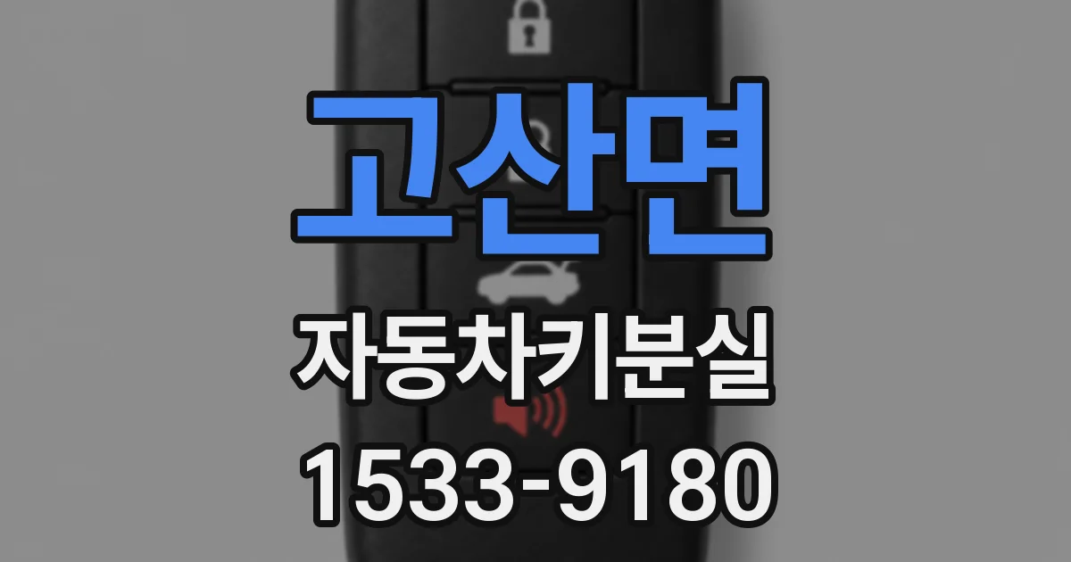 고산면 자동차키분실
