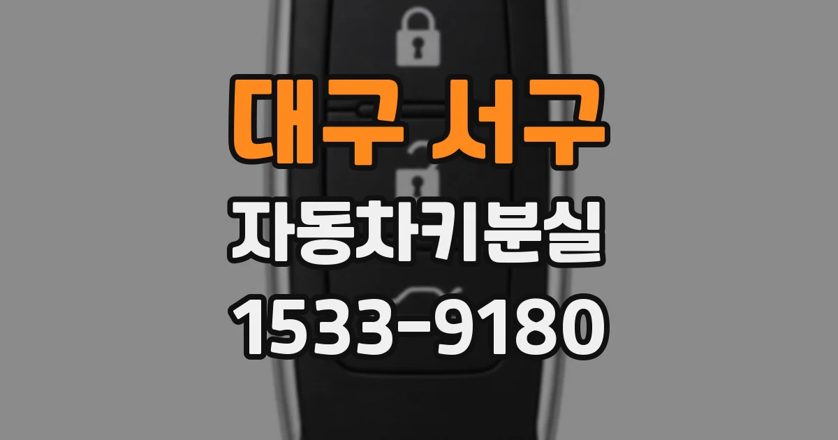 대구 서구 자동차키분실