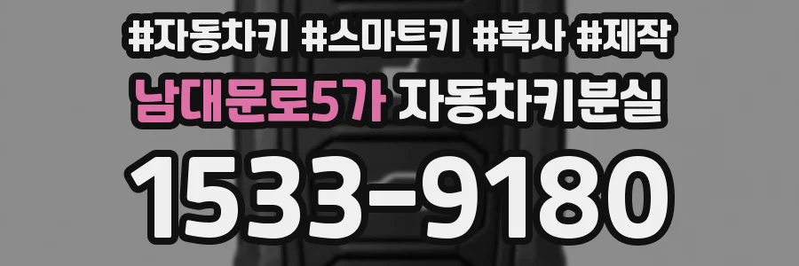 남대문로5가 자동차키분실