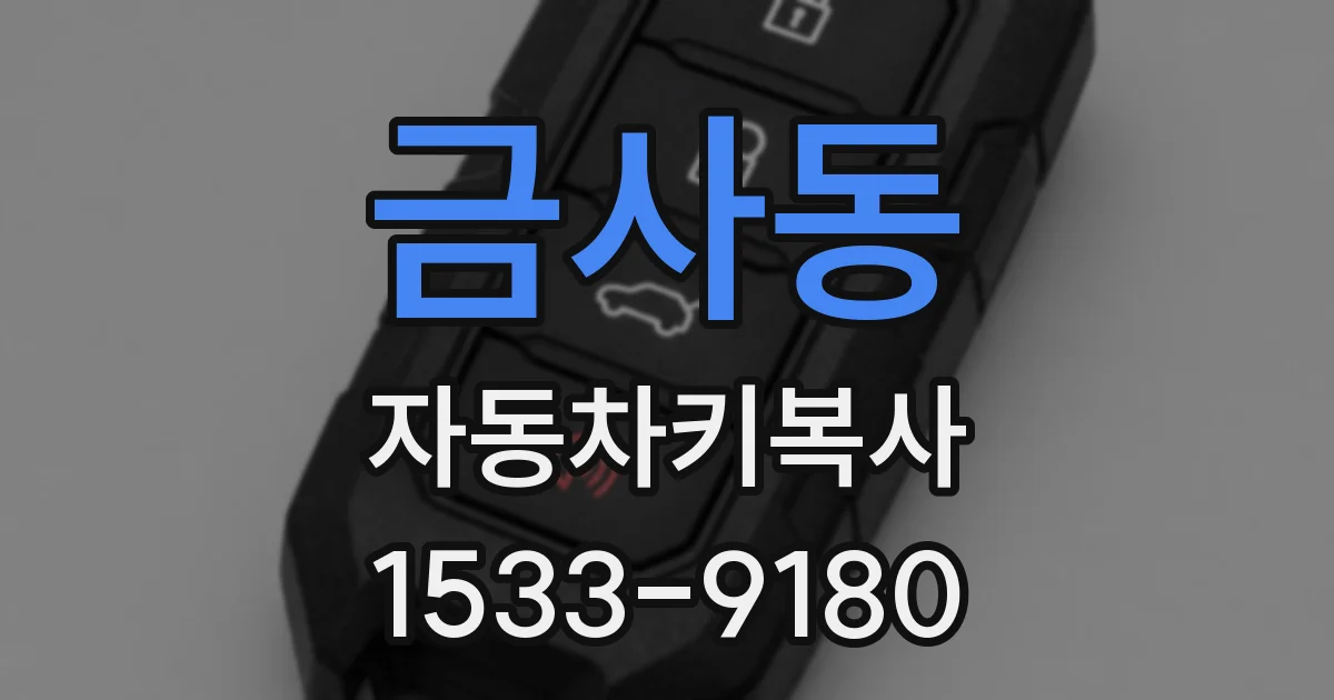 금사동 자동차키복사