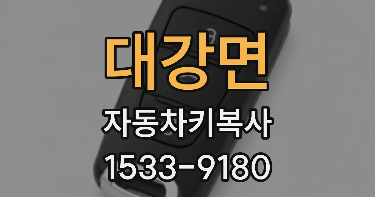 대강면 자동차키복사