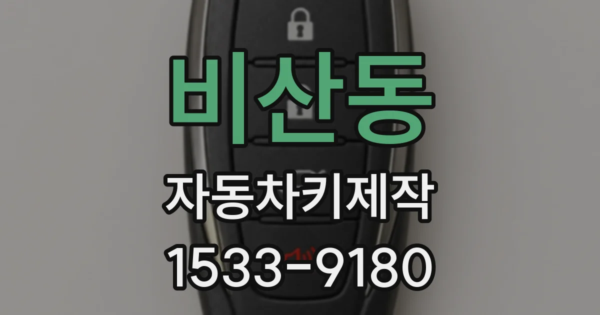 비산동 자동차키제작
