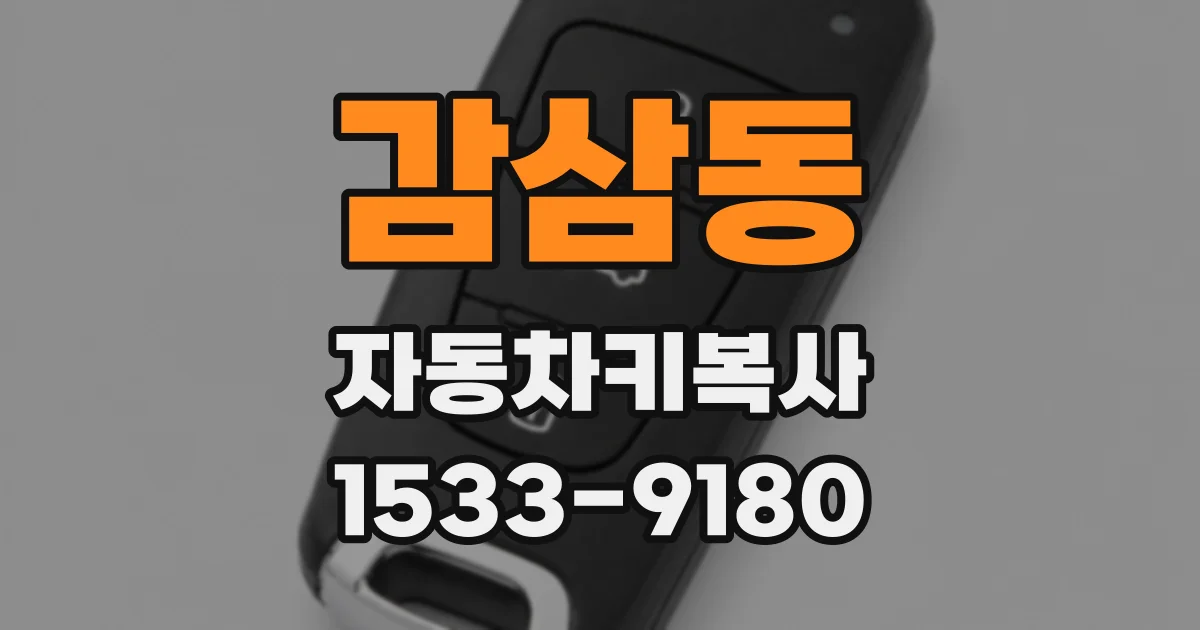 감삼동 자동차키복사