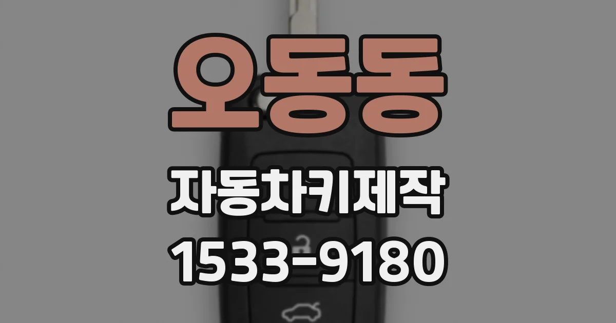 오동동 자동차키제작