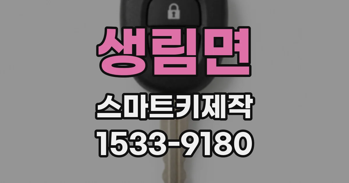생림면 스마트키제작