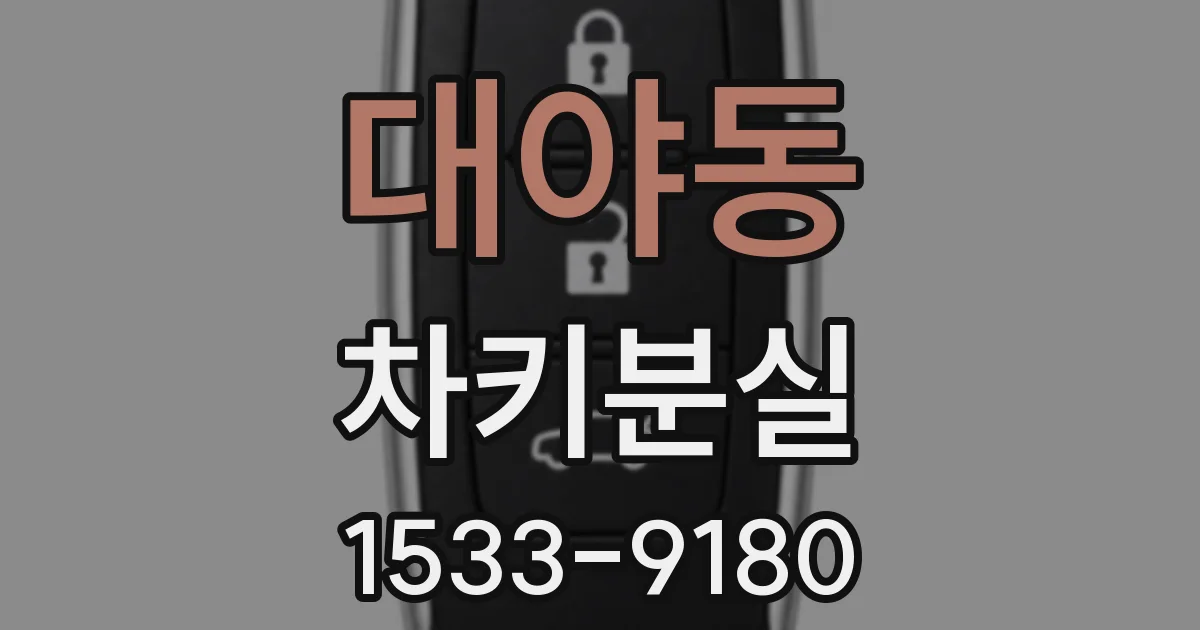 대야동 차키분실