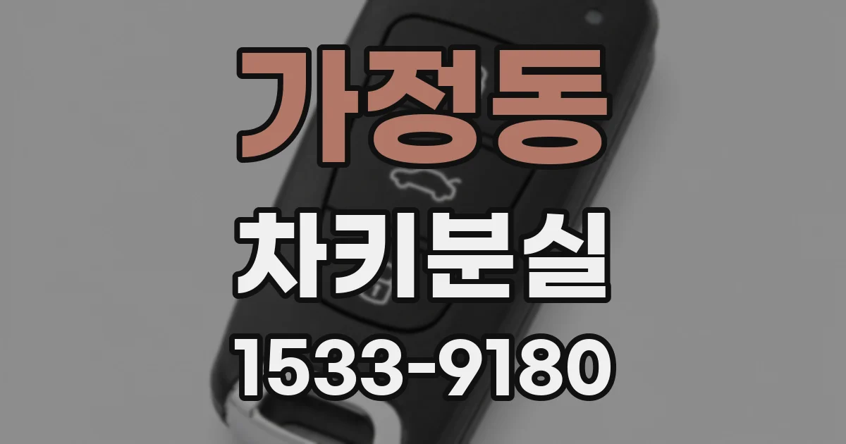 가정동 차키분실