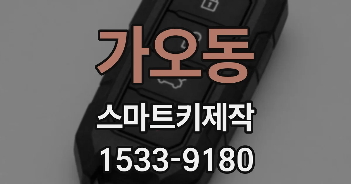 가오동 스마트키제작