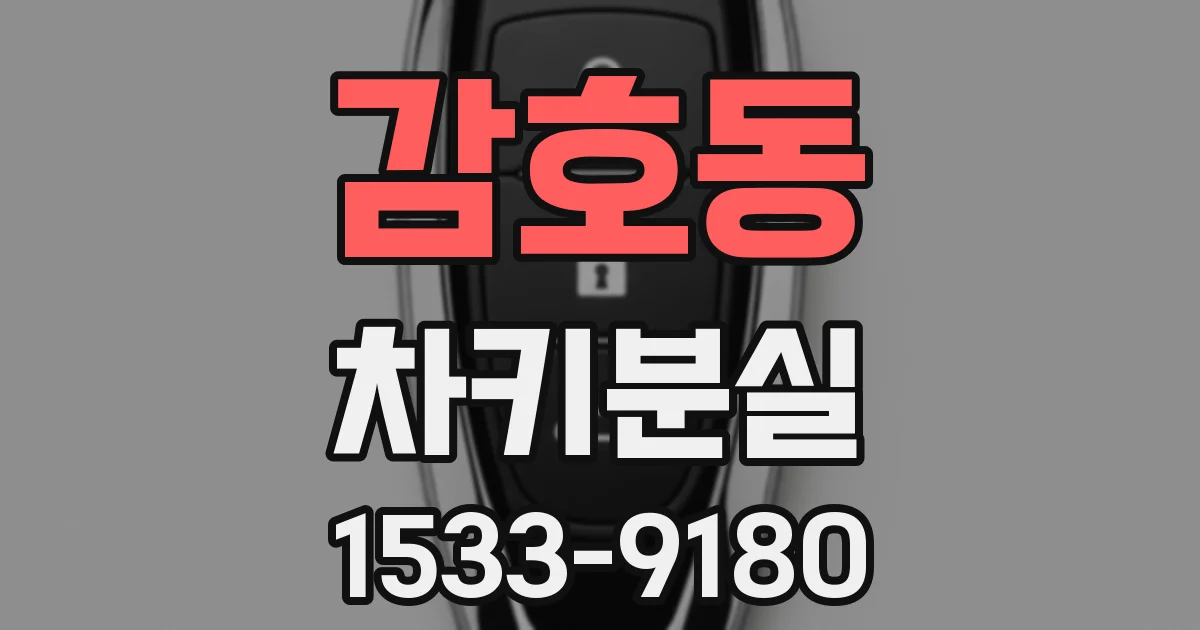 감호동 차키분실
