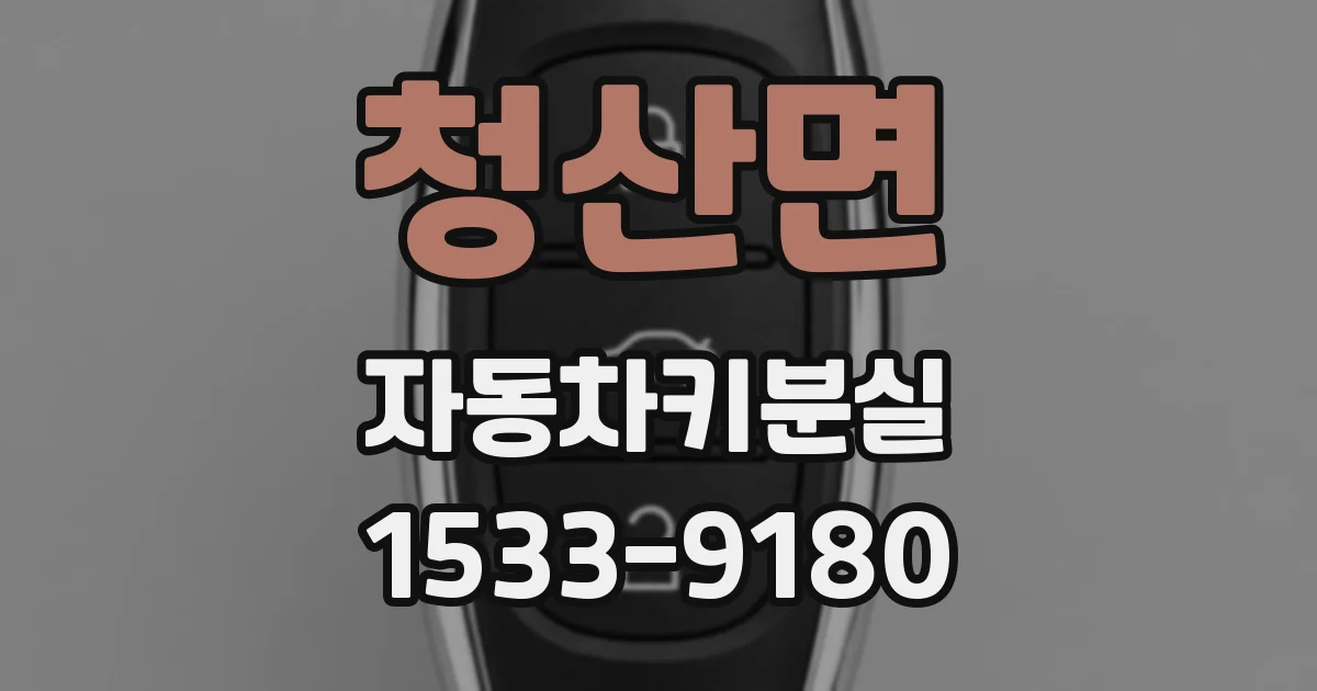 청산면 자동차키분실