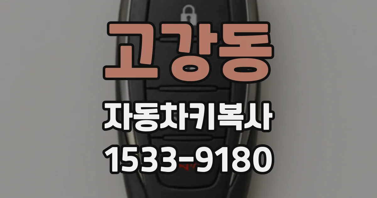고강동 자동차키복사