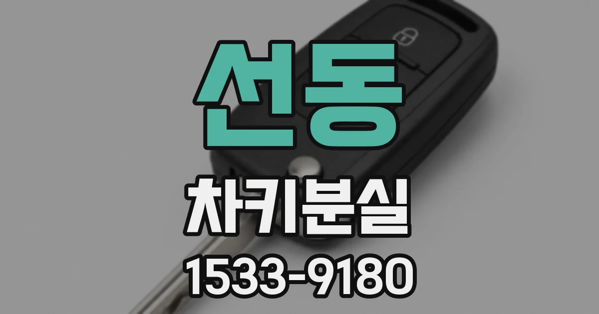 선동 차키분실