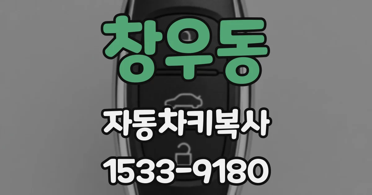 창우동 자동차키복사
