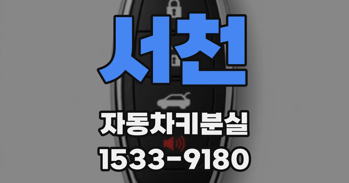 서천 자동차키분실