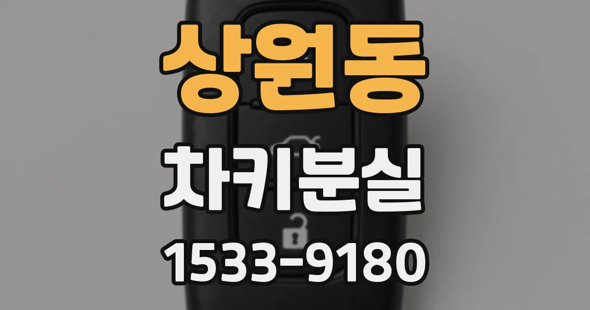 상원동 차키분실