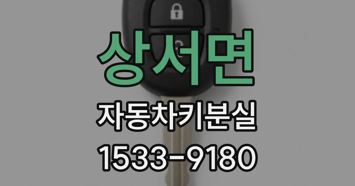 상서면 자동차키분실