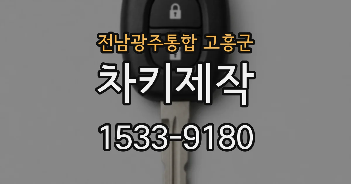 전남광주통합 고흥군 차키제작