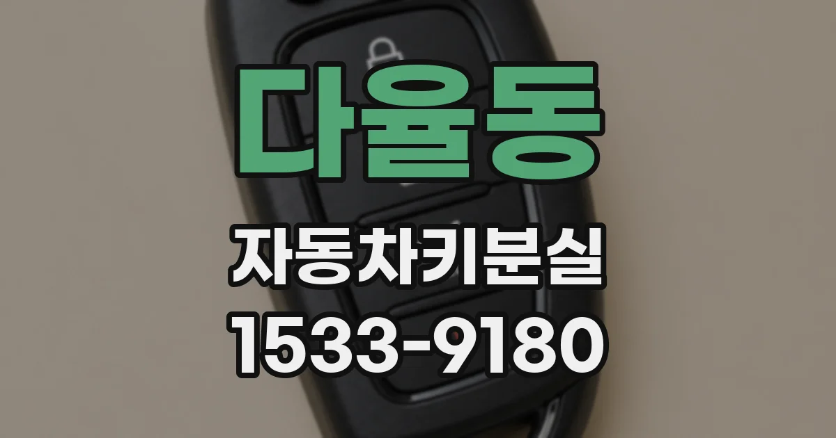 다율동 자동차키분실