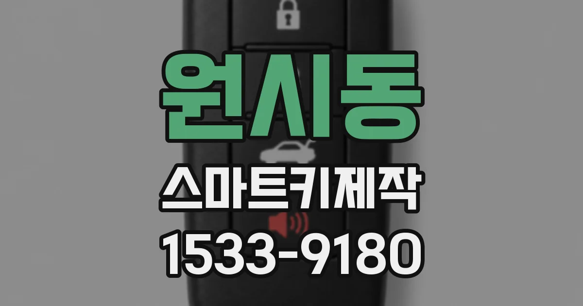 원시동 스마트키제작