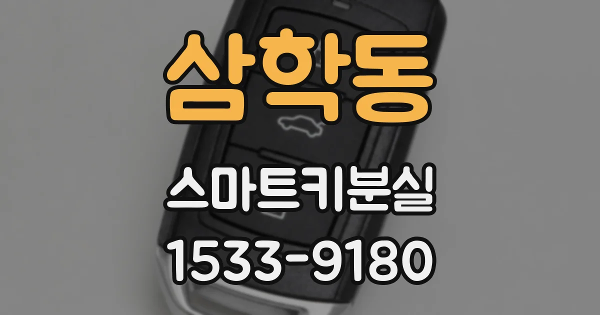 삼학동 스마트키분실