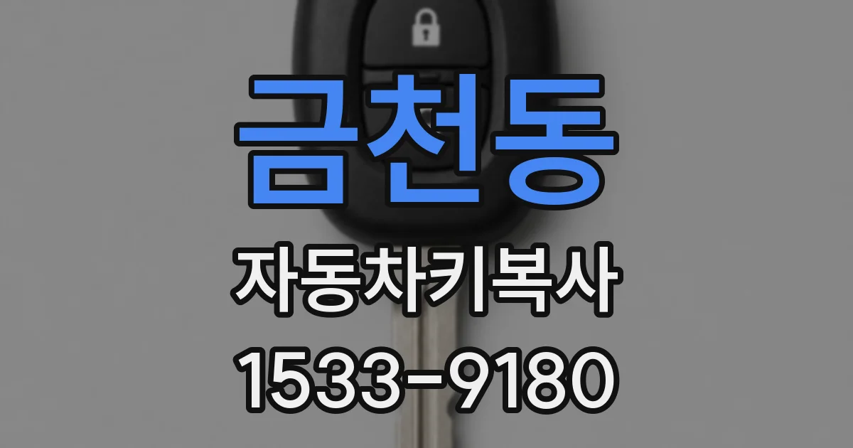 금천동 자동차키복사
