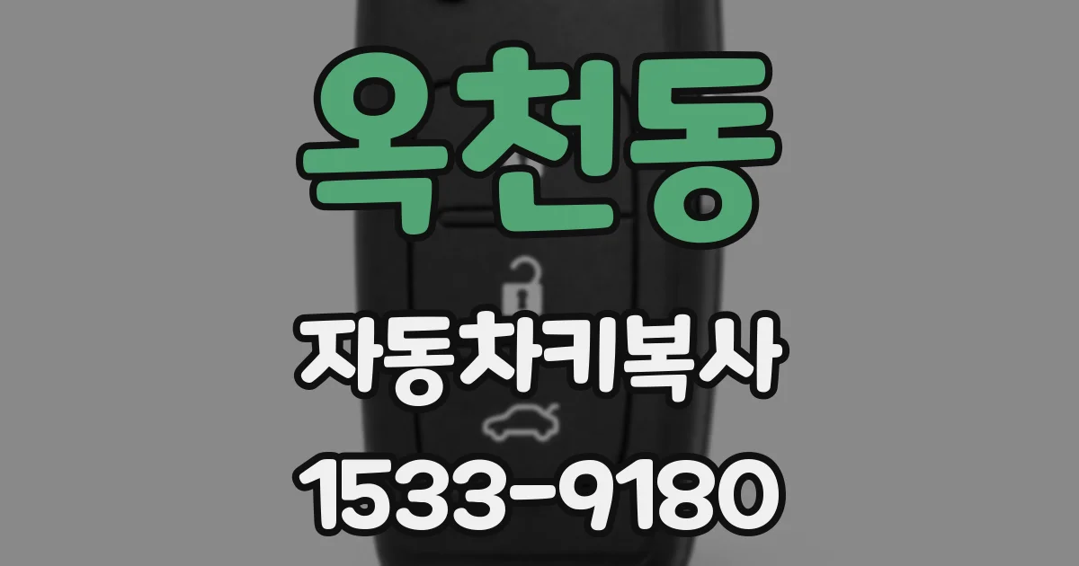 옥천동 자동차키복사