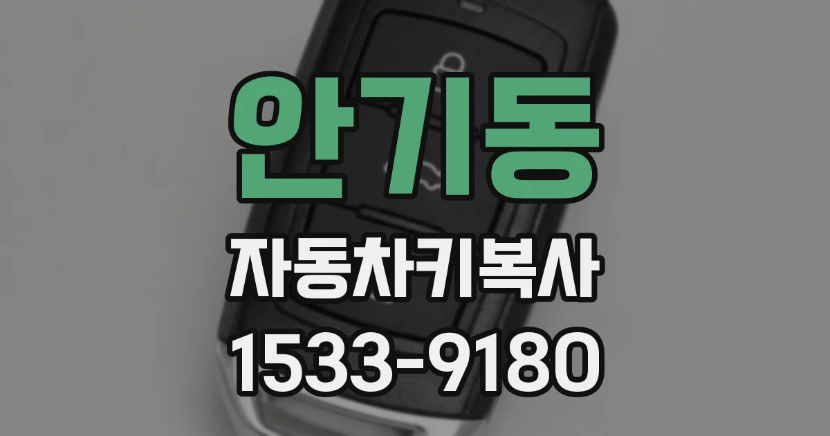 안기동 자동차키복사