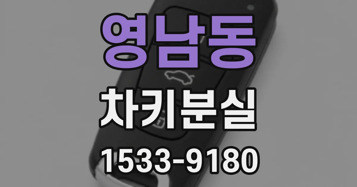 영남동 차키분실