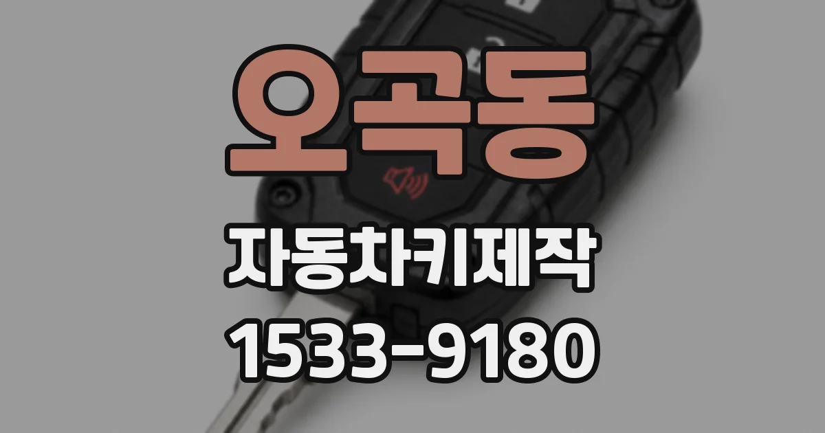 오곡동 자동차키제작