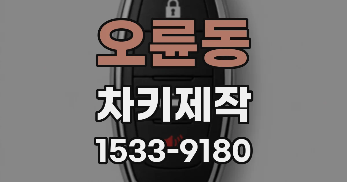 오륜동 차키제작