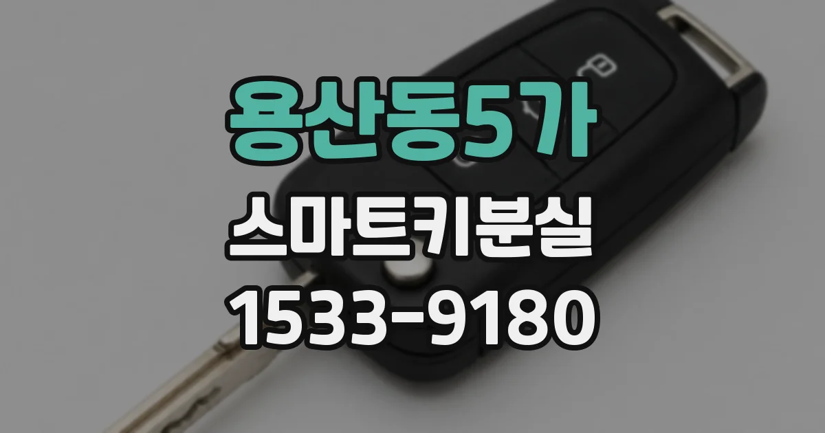 용산동5가 스마트키분실