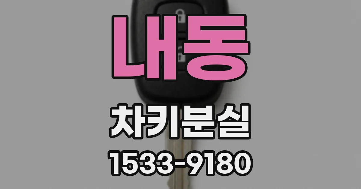 내동 차키분실