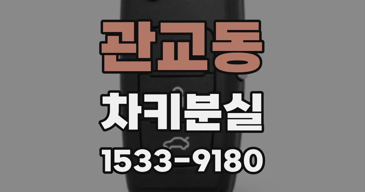 관교동 차키분실