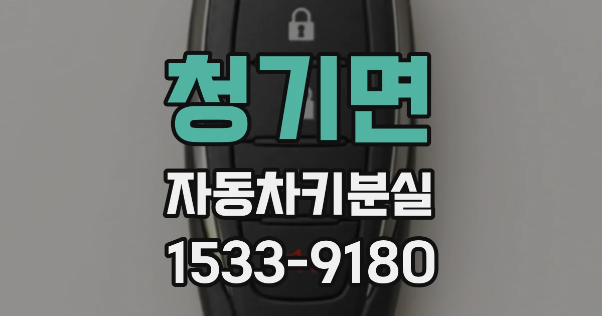 청기면 자동차키분실