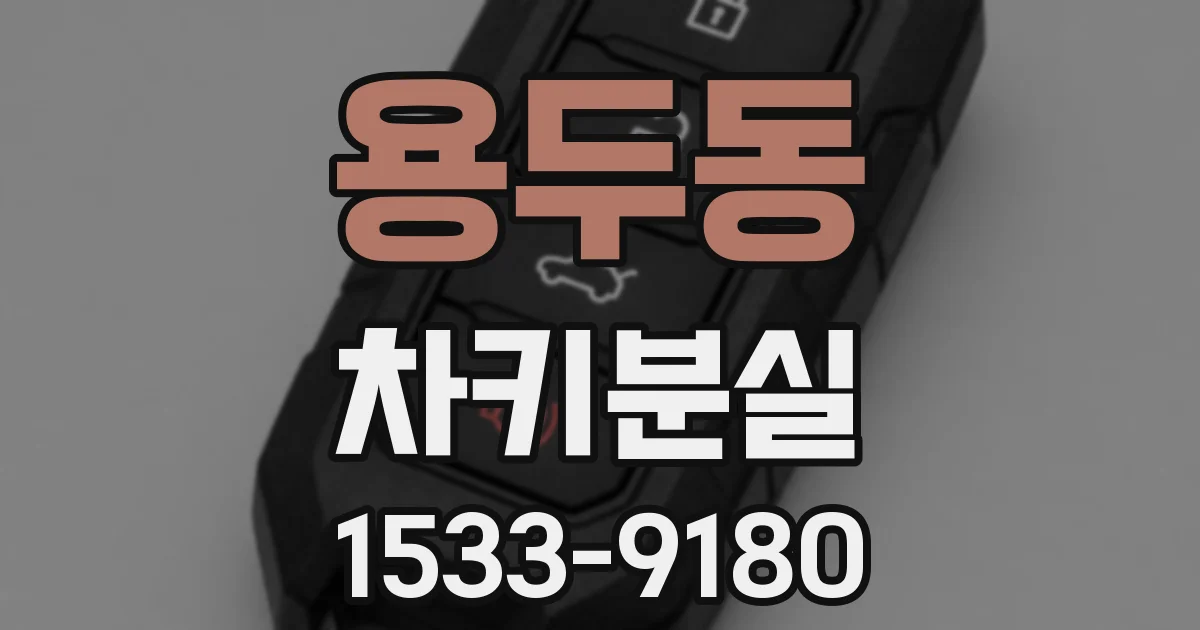 용두동 차키분실