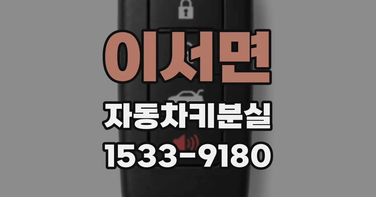 이서면 자동차키분실