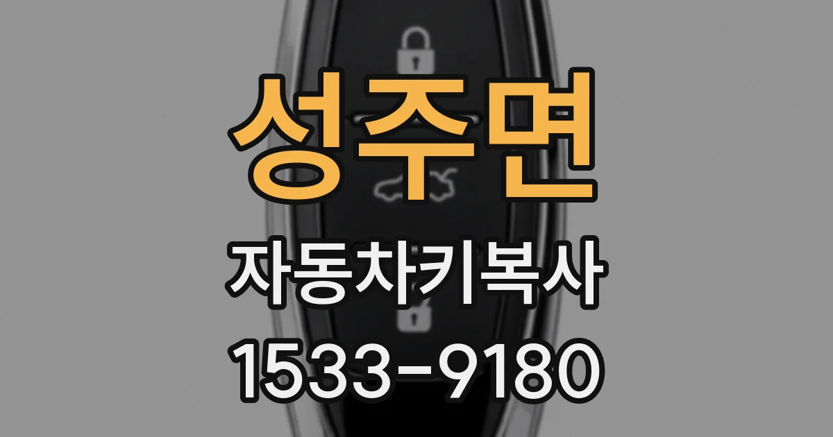 성주면 자동차키복사