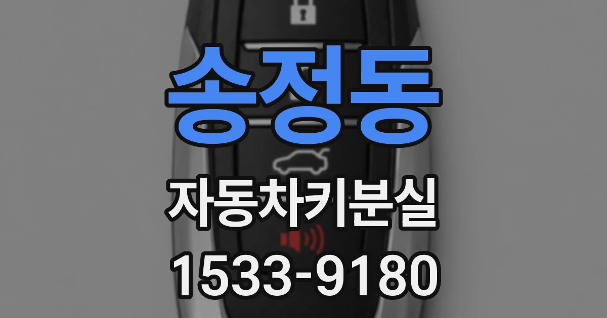 송정동 자동차키분실
