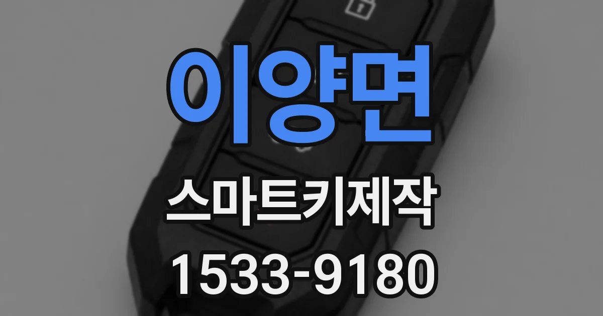 이양면 스마트키제작