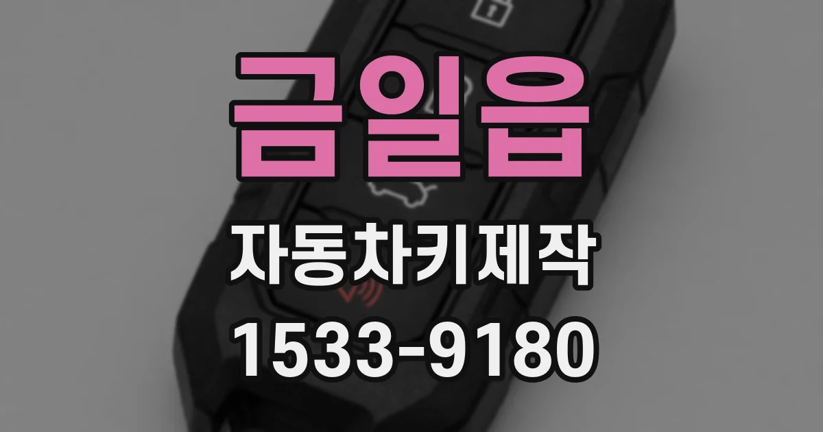 금일읍 자동차키제작