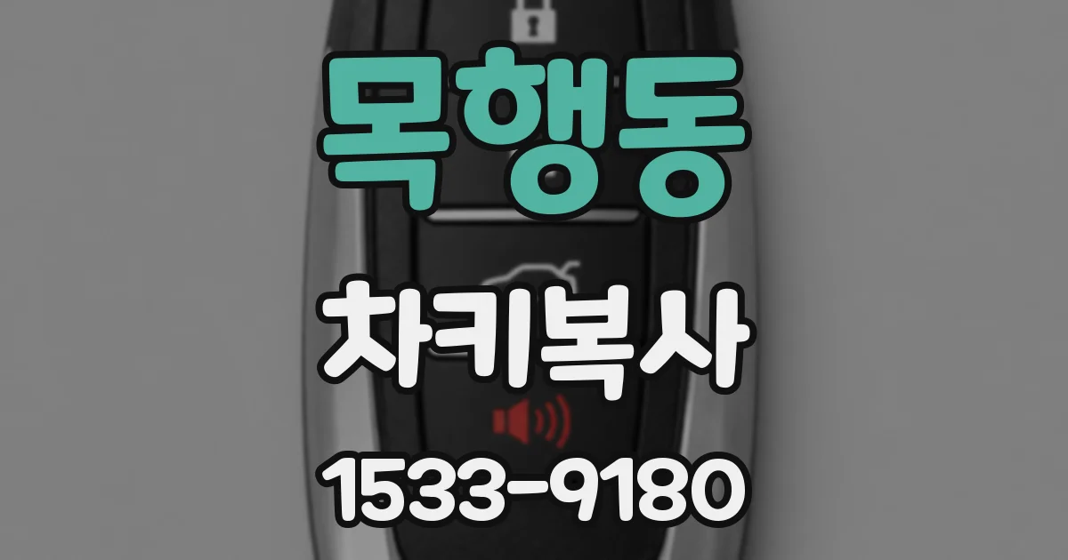 목행동 차키복사