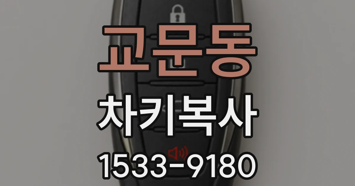 교문동 차키복사