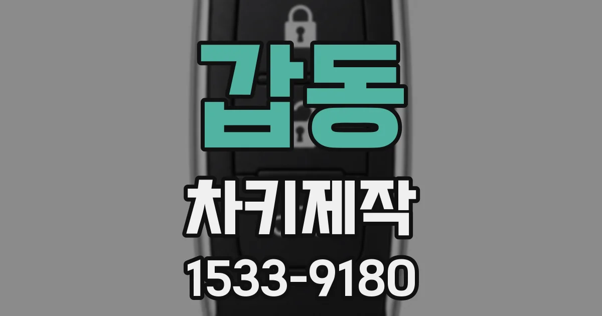 갑동 차키제작