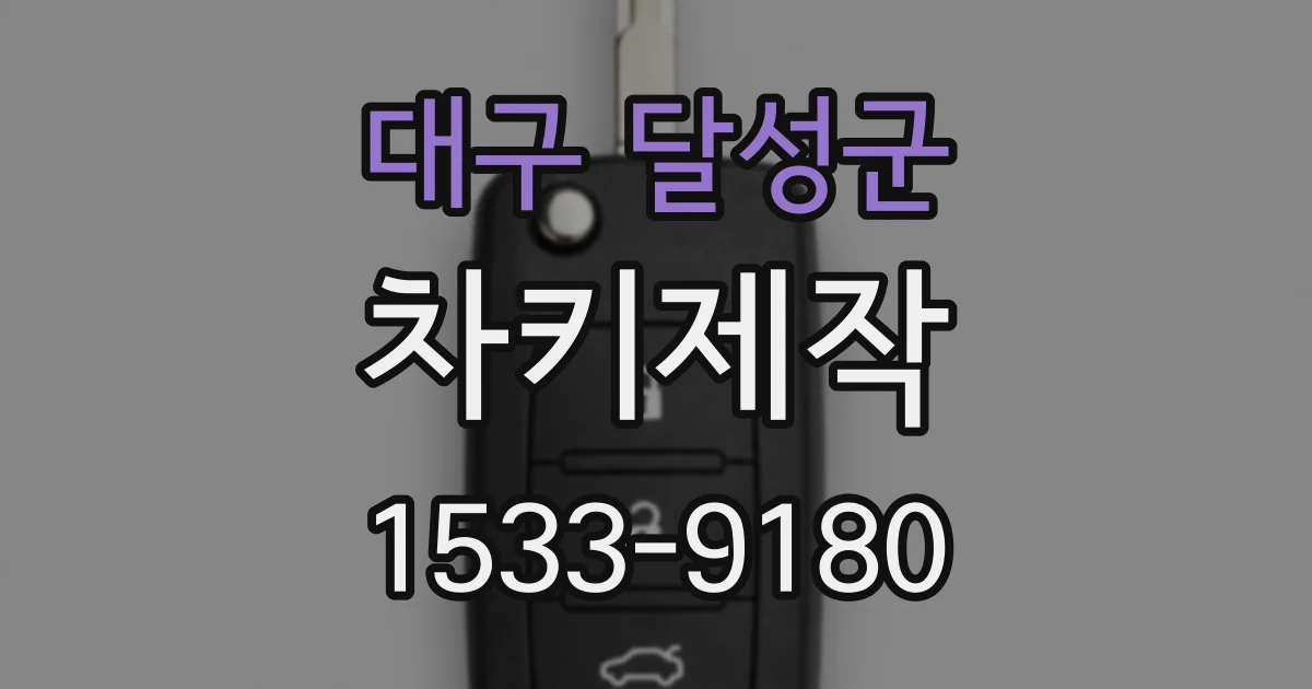 대구 달성군 차키제작